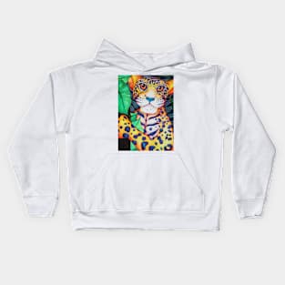 Trippy Wild Jaguar Kids Hoodie